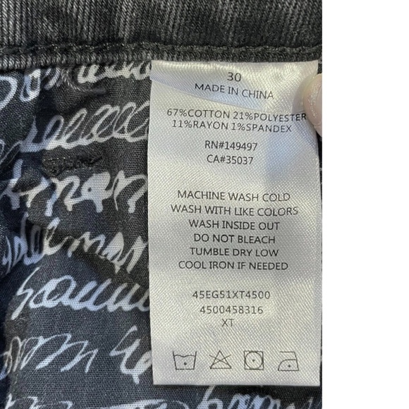 New Sam Edelman High Rise Ripped Stiletto Straight Leg Jeans Xtna Grey Size 30 - Picture 16 of 16